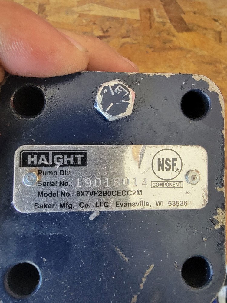 Haight 8x7vh2b0cecc2m Pump Assembly.