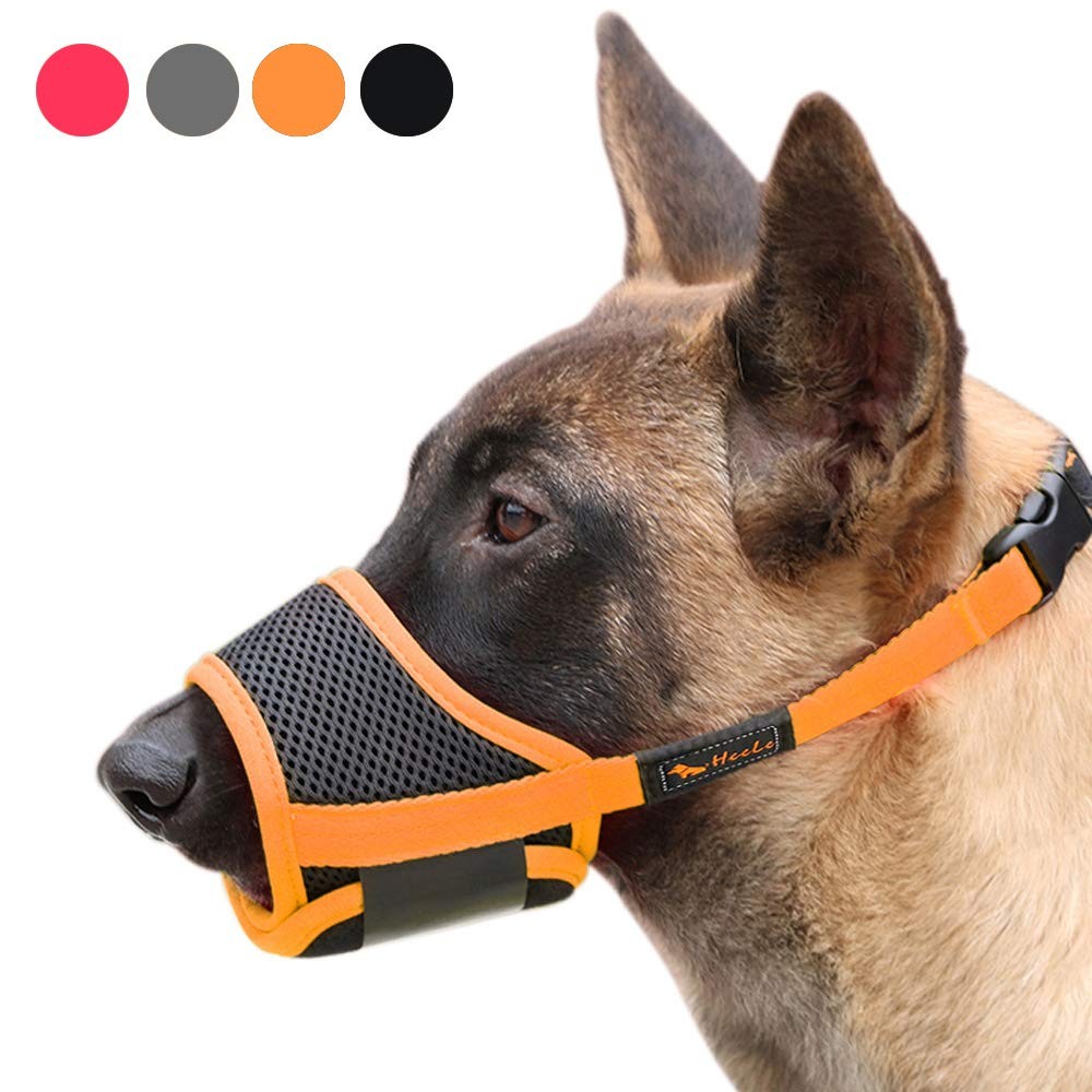 Dog Muzzle,Soft Nylon Muzzle Anti Biting Barking Chewing,Air Mesh Breathable ...