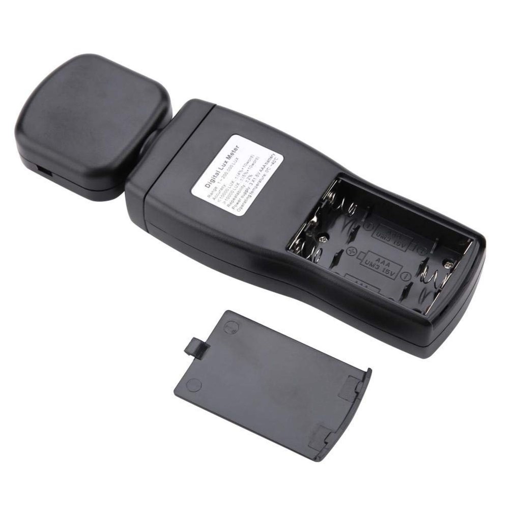Portable 200K Lux Range Illuminance Meter W/ 180° Adjustable Sensor&Backlight