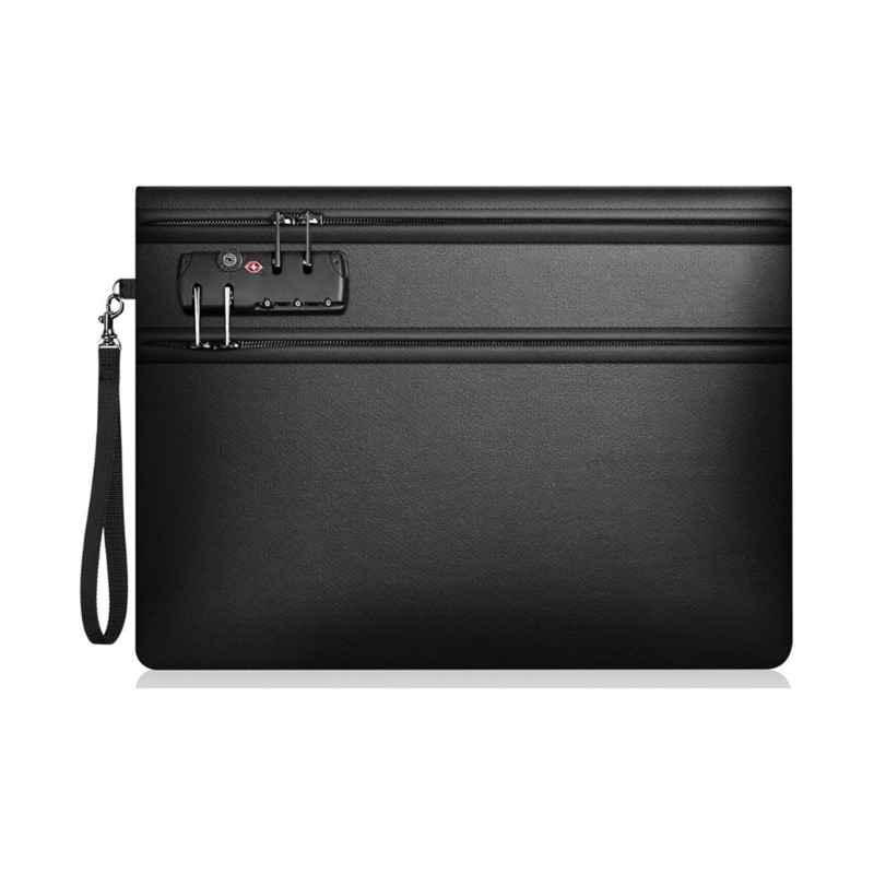 Secure Flame Immune File Bag with Passcode Hook Double Slide Compartments