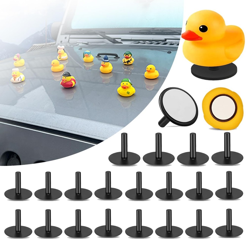 20PCS Duck Plug Holder for Car Dashboard Rubber Mounts Black