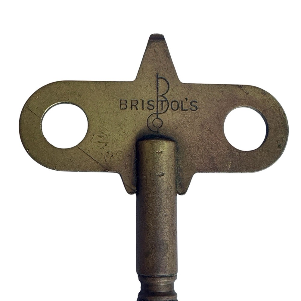 Bristols Clock Key Brass Vintage
