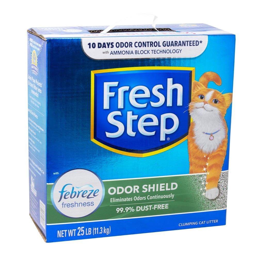 Fresh Step Odor Shield Clumping Cat Litter, 25lbs