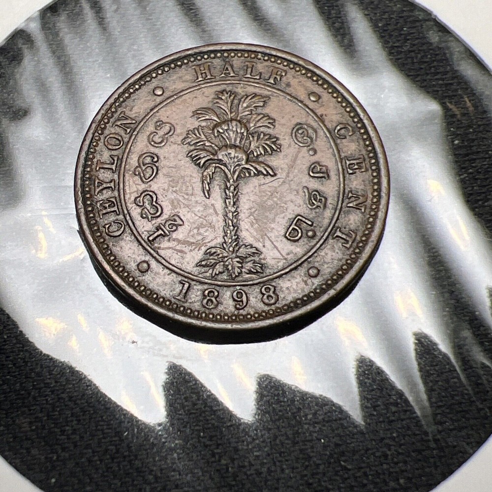 1898 Ceylon 1/2 Cent X2110