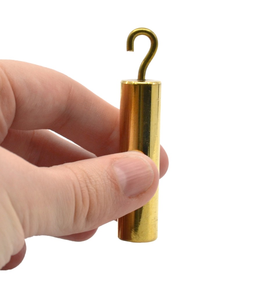 Specific Gravity Cylinder with Hook, Brass - 2" x 0.5" - Eisco Labs