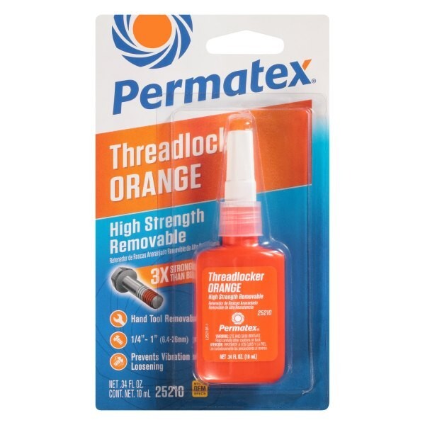 Permatex® 25210 - 10ml Orange High Strength Removable Threadlocker