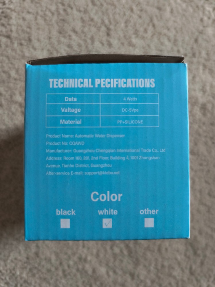 Automatic Rechargeable Water Dispenser White