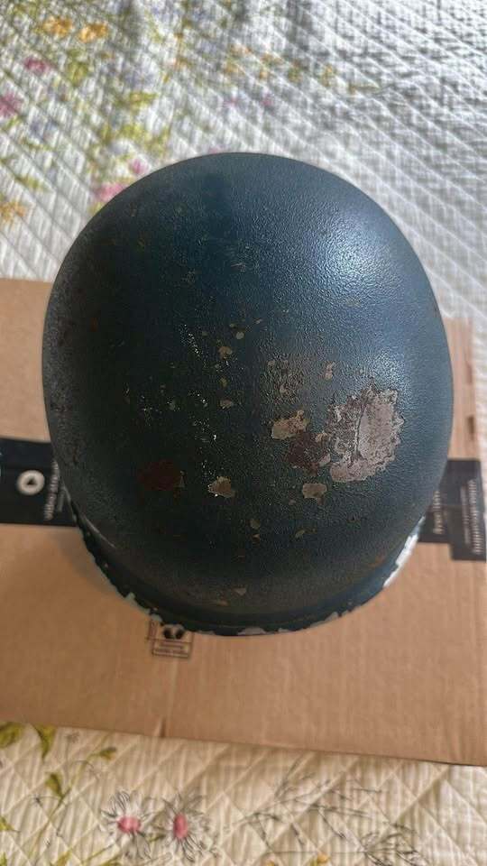 Original WW2 US M1 Helmet Front Seam