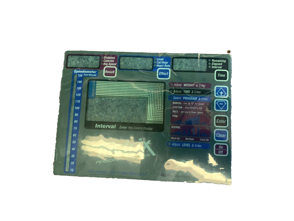 Cardio Stepper, Textrix Personal Climber Console Overlay w/Membrane