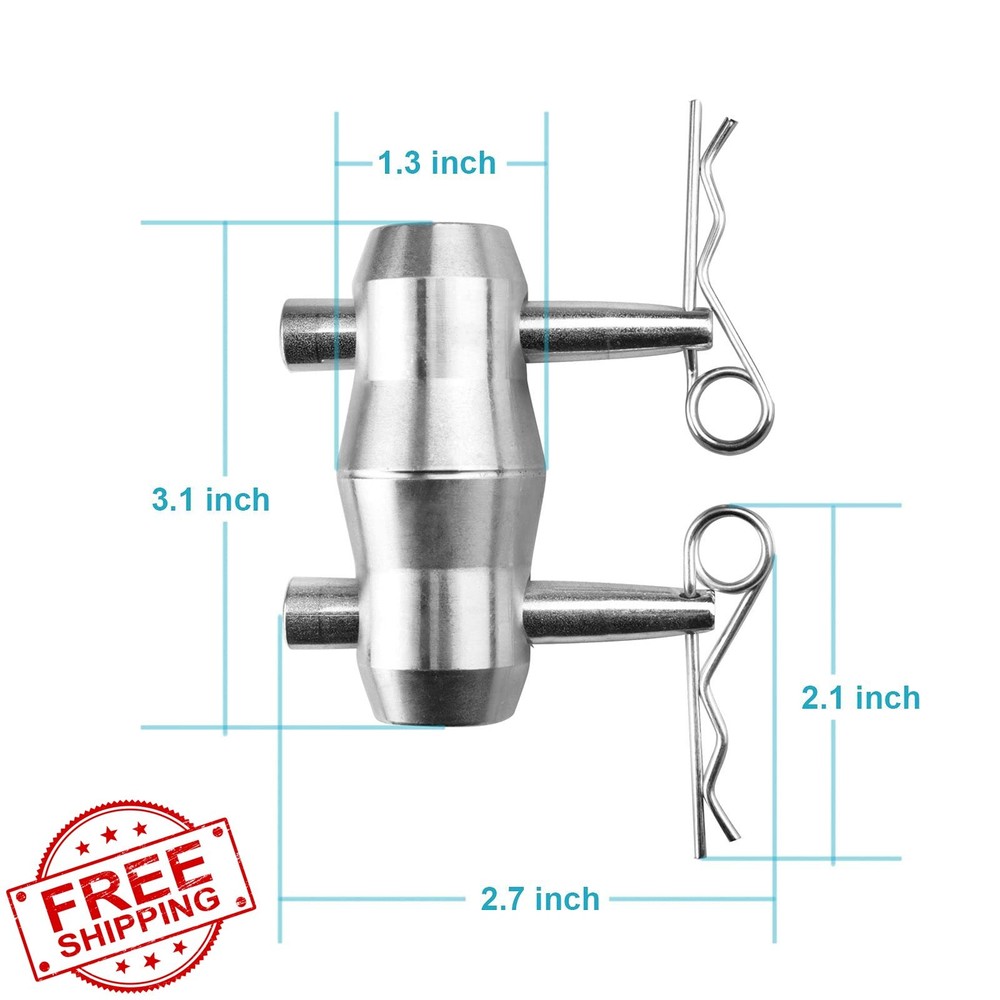 OTTFF 8 Pack Double Ended Truss Coupler with Clips Stage Lighting