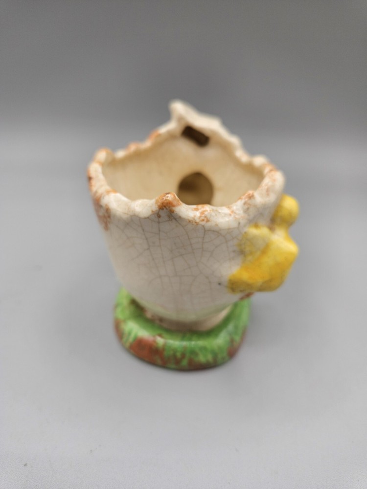 Antique Vintage Mini Bunny & Chicks w/ Broken Egg Planter