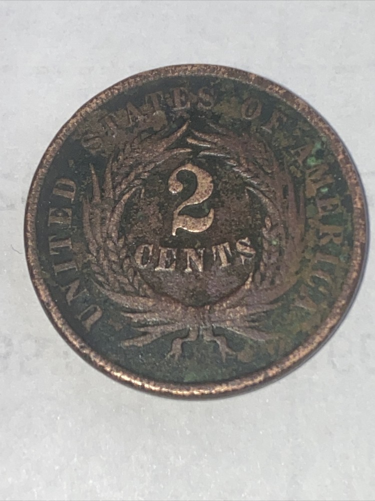 1865 2 Cent Piece US Coin- NICE