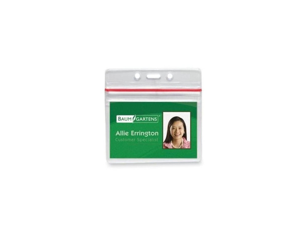 Baumgartens 47830 Sealable ID Badge Holder - Clear
