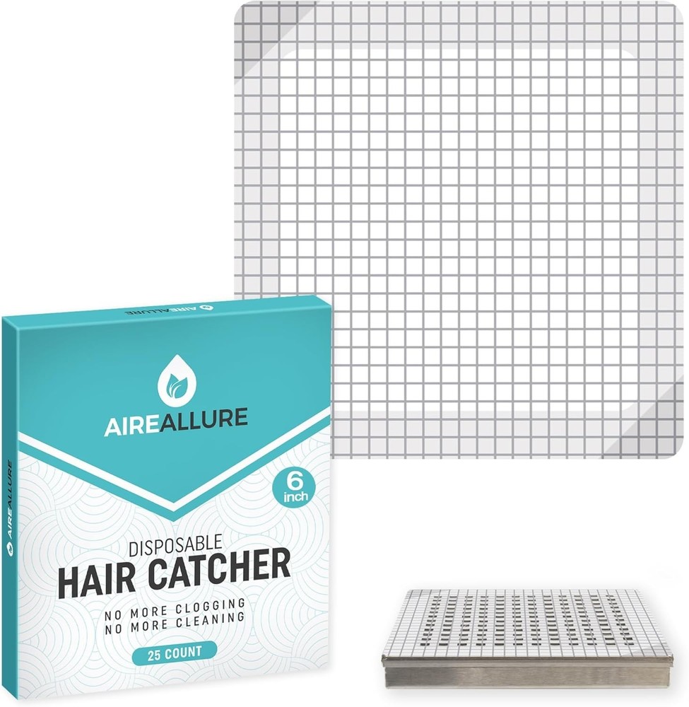 Disposable Peel & Stick Drain Strainers, 6" Square - 25 Pack