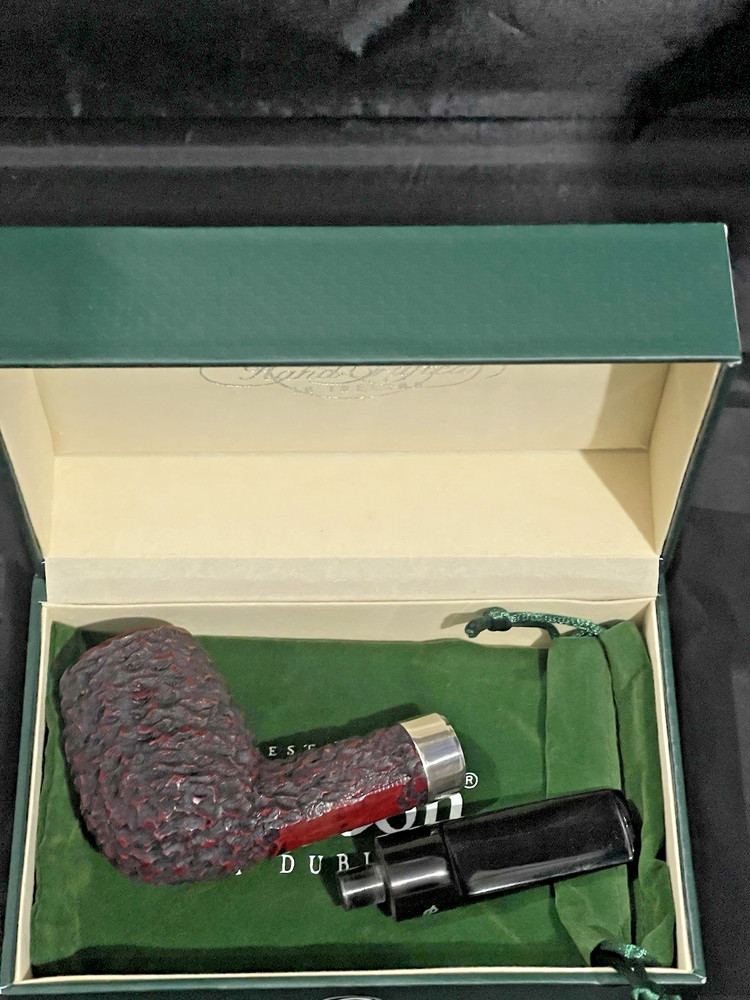 Peterson House Pipe Billiard Rustic Fishtail NEW & BOXED