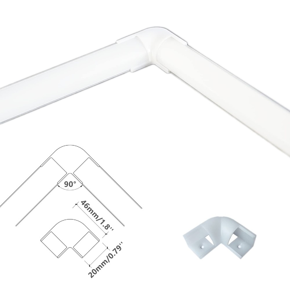 5-Pack 3.3FT 1Meter V Shape LED Strip Aluminum Channel Diffuser System, Extru...
