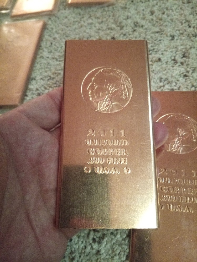 3 1 Lb Copper Bars .999 Copper