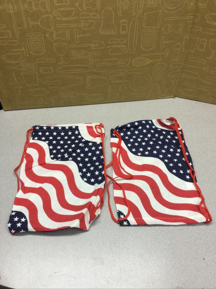 American Flag Back Pack 2p/c New