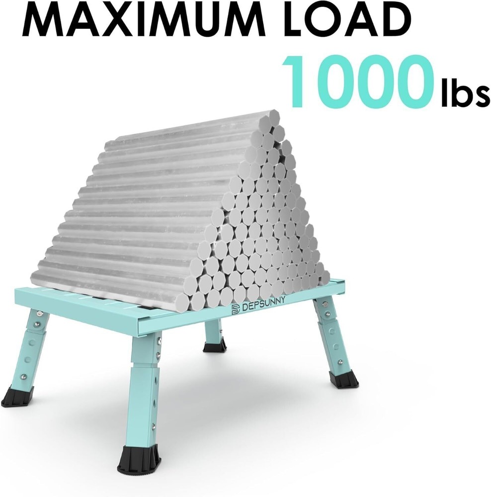 Aluminum RV Step Stable Foldable Platform Step Stool Non-Slip Adjustable Height