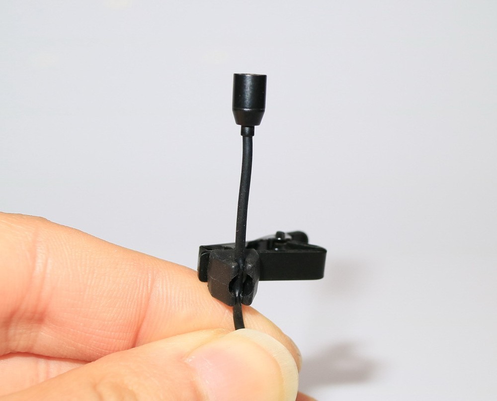 Mini Lapel Lavalier Microphone For Audio-Technica Pocket transmitter - Black