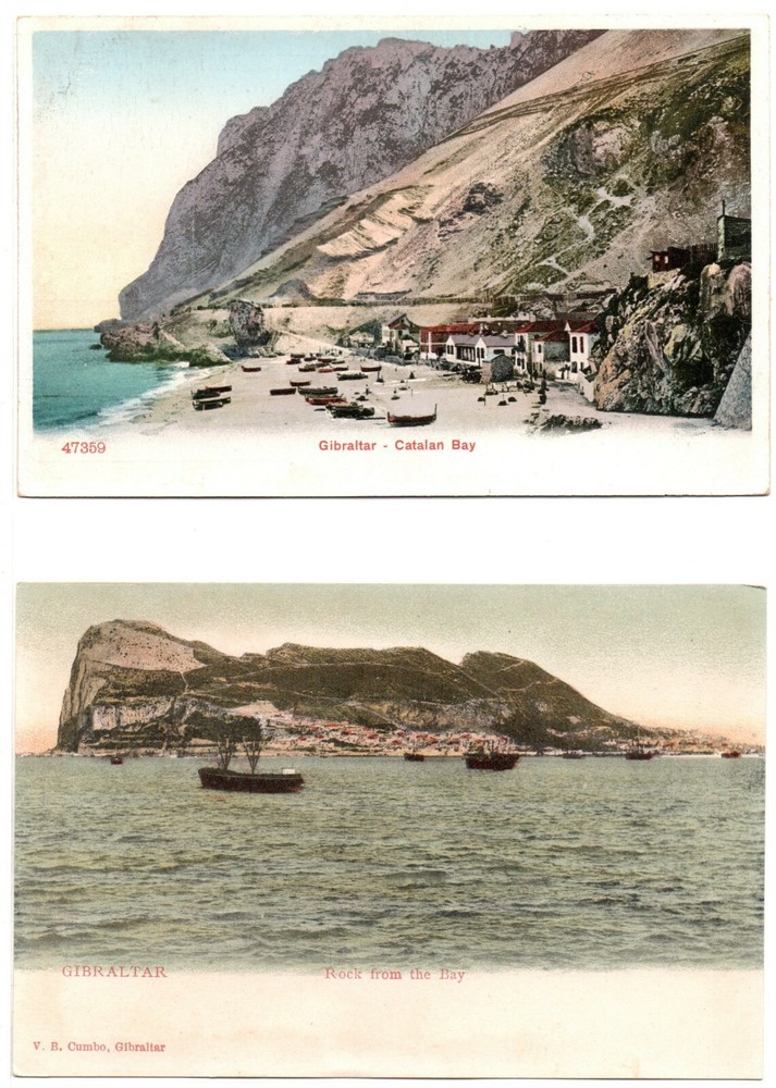 GIBRALTAR - 2 Landscape (Circa 1905) Unused Postcards