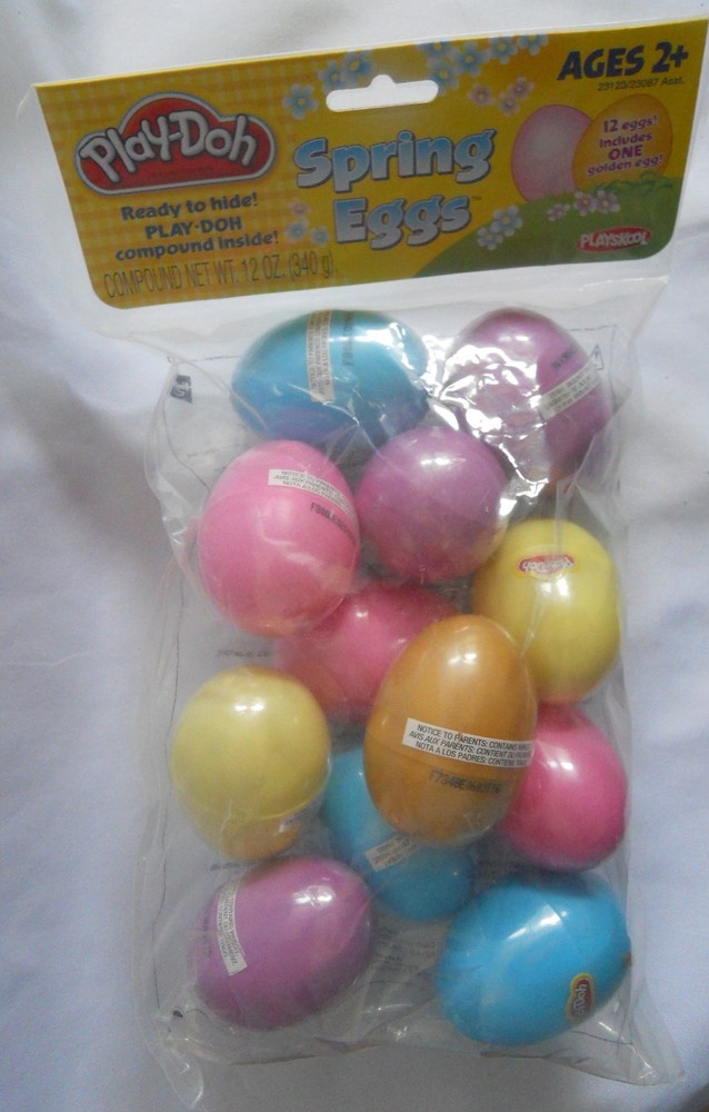 Play-Doh 12-pack EASTER SPRING Holiday Edition Gold Egg Hunt Modeling Dough 2007