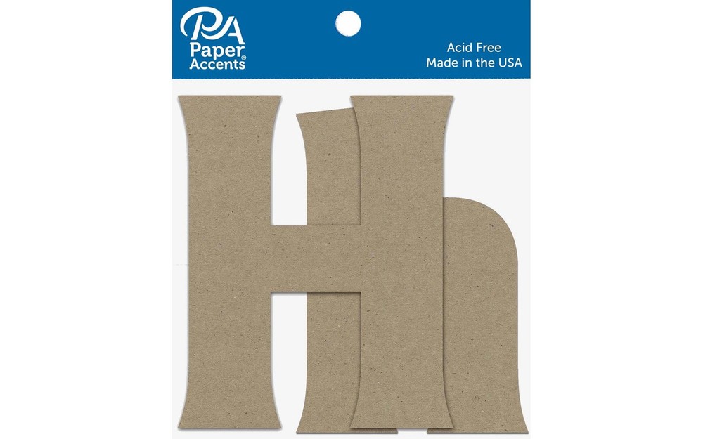 Chipboard Letter 4" Hh 2pc Natural