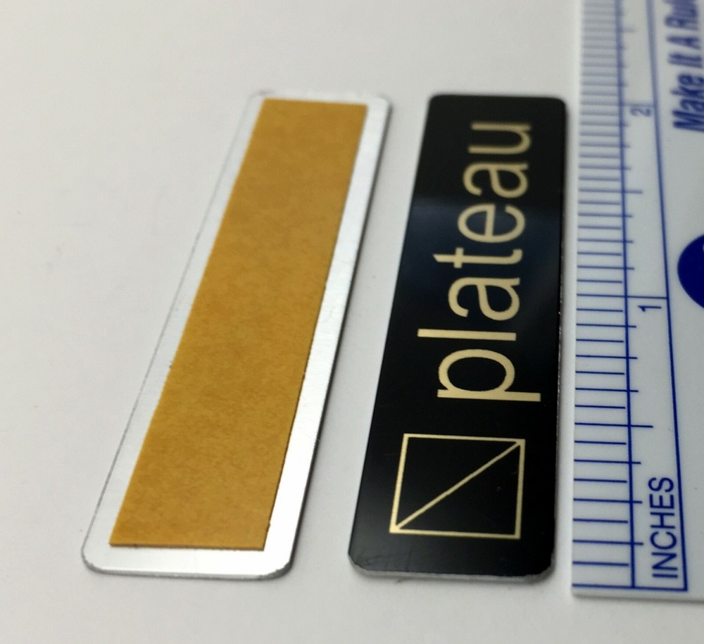 Plateau Speaker Badge Logo Emblem Pair