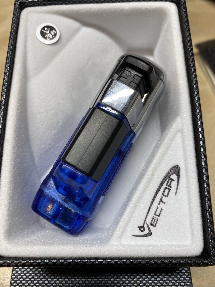 Vector Quad Tank Four Jet Cigar Lighter - Blue - New