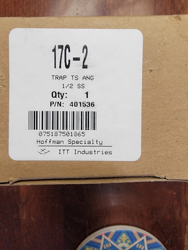 17C-2, 1/2" Angle Thermostatic Trap (NEW) Hoffman 401536