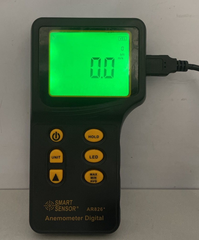 Smart Sensor Anemometer Air Flow Meter Intell Instruments Plus AR826+ Digital