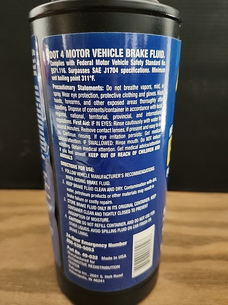 NAPA Brake Fluid DOT 4 (1) US Quart New