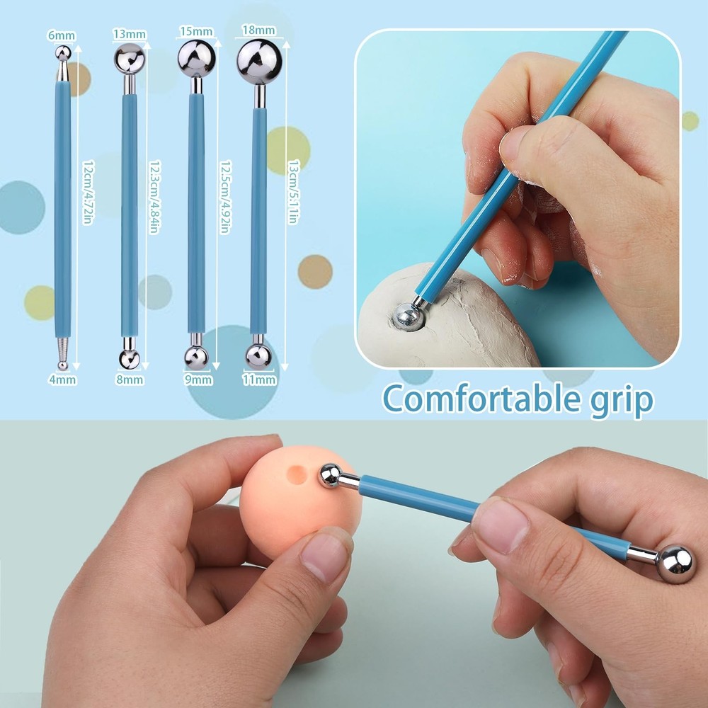 Dotting Tools, Silicone Clay Sculpting Tool, Clay Tools, Polymer Clay Tools, ...