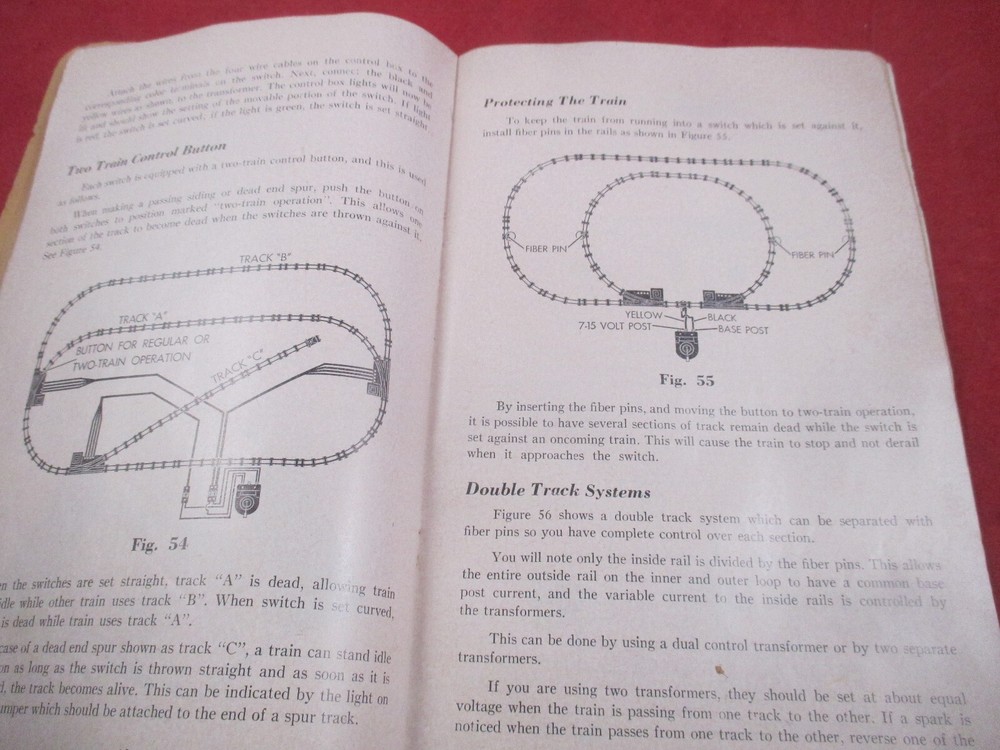 1954 GILBERT AMERICAN FLYER INSTRUCTION BOOK ORIGINAL