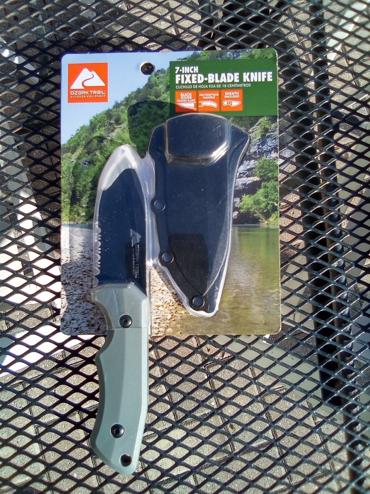 🔥 New Ozark Trail 7” Fixed Blade Knife With Polypropylene Handle & Sheath 🔥