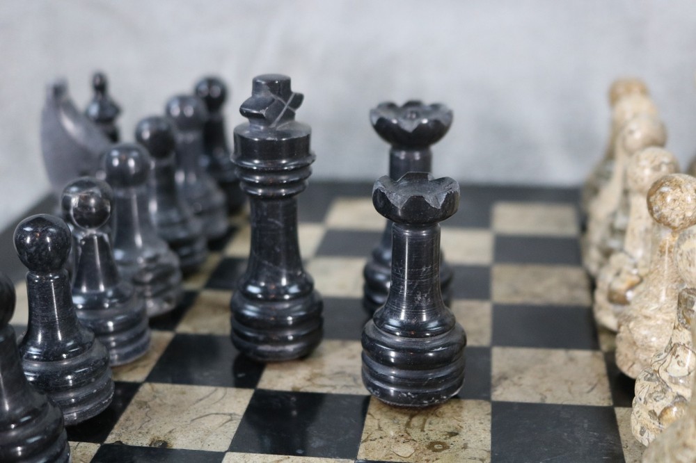 Marble Stone Handcrafted Chess Set w/ Case