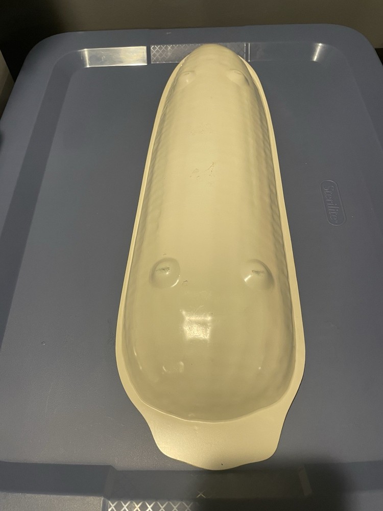 Large Corn Cob Serving Dish Tray Yellow Green Appetizer Dish Plastic