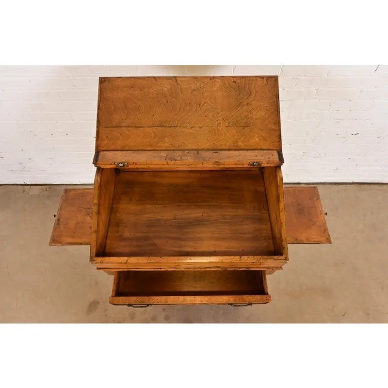 Guy Chaddock Gustavian Slant-Front Maple Secretary Desk