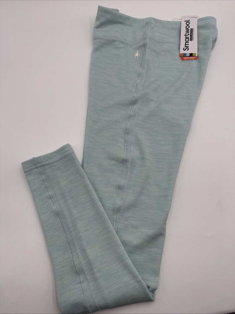 $115 SmartWool Women's Classic Thermal Base Layer Pants-Bleached Aqua-Medium-New