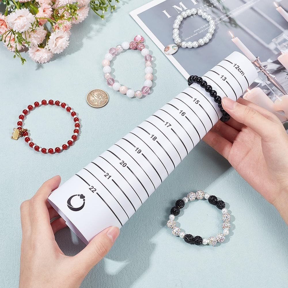 GOMAKERER 2 Pcs Resin Bracelet Sizers, Wrist Size Measure Tool Sizer...