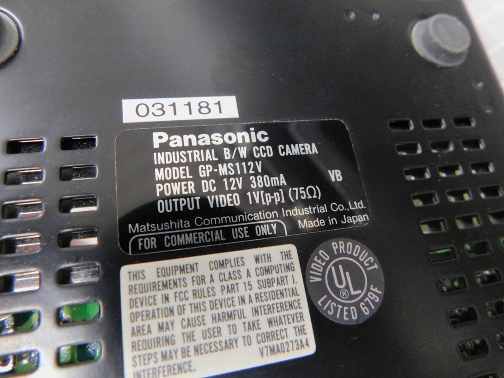 PANASONIC MS112 CCD CAMERA WITH CONTROL M5944