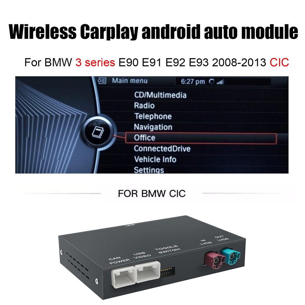 For BMW 328i 2008-2013 CIC System Wireless Apple Carplay Android Auto Module