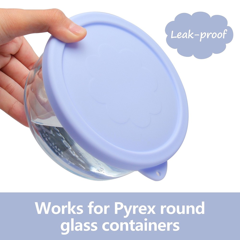 2 Cup Silicone Replacement Lids 8 Pack for Pyrex 7200-PC - Microwave