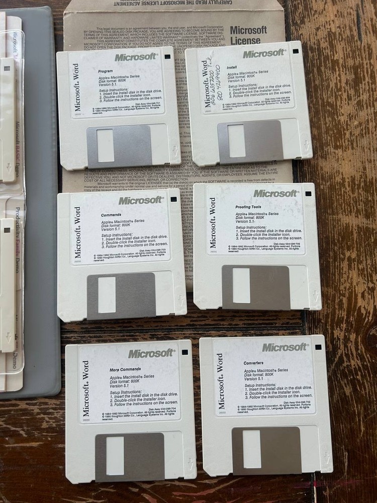 Vintage Microsoft Macintosh Demo Software Lot Excel Word Multiplan Floppy