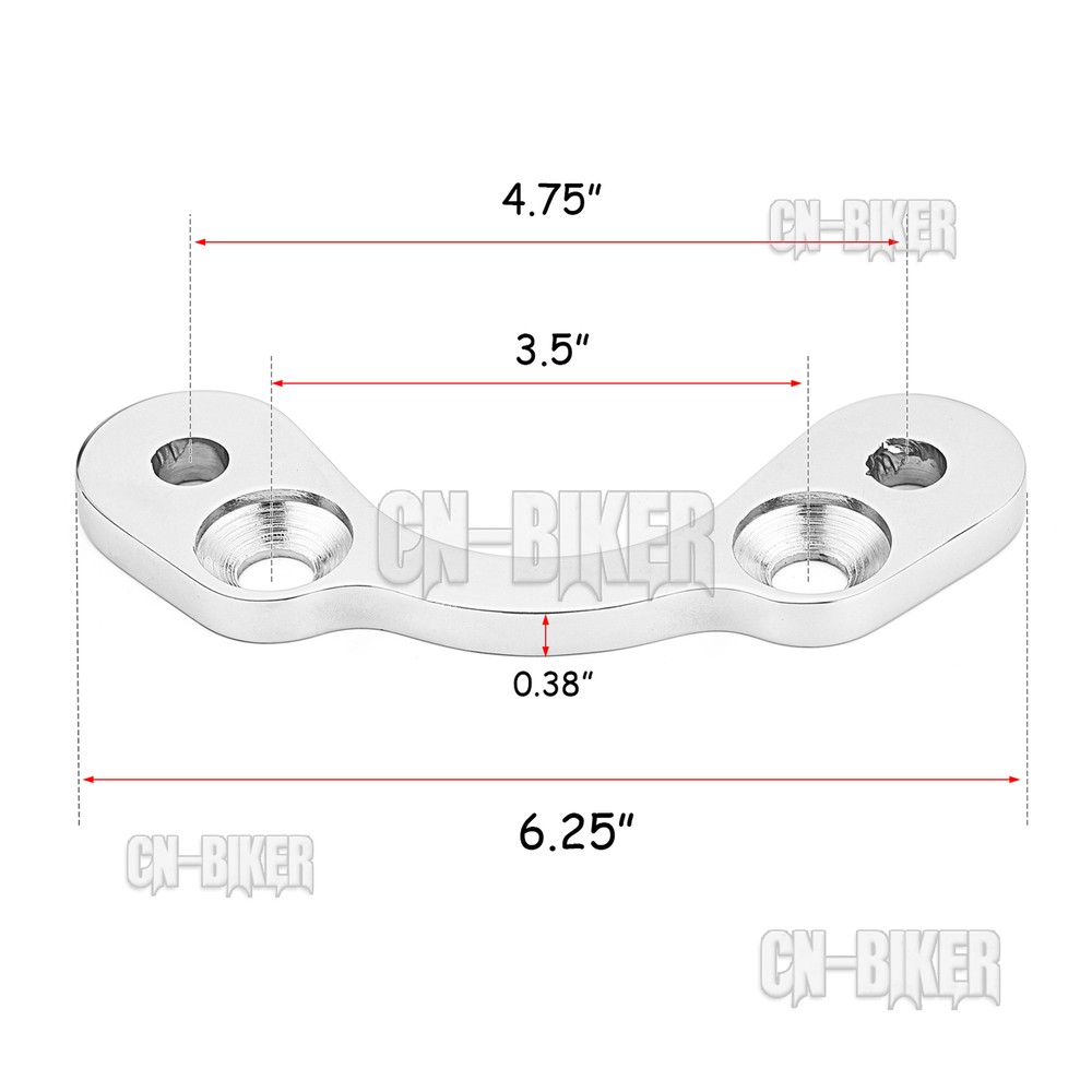 For Harley Springer DNA Handlebar Tree Adapter Clamp Converter 3.5"~4.75" Risers