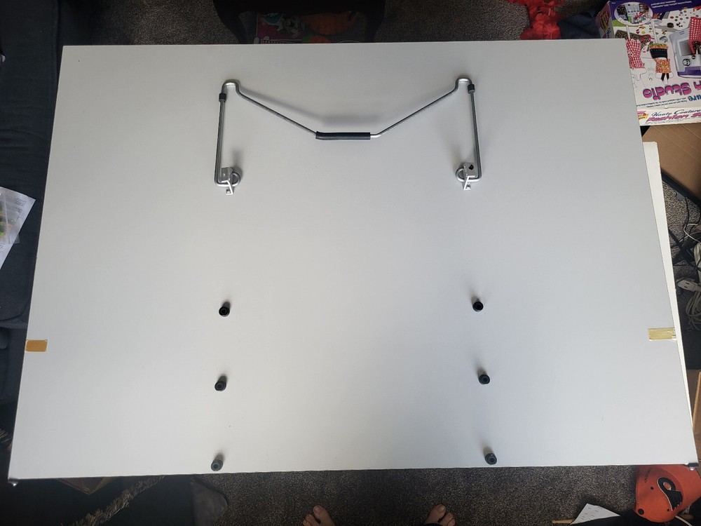 Adjustable Height Table Top Drafting Table with Slide Ruler and Rubber Matte