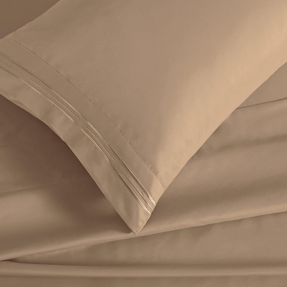 Soft Microfiber King Size Sheet Set - 24" Deep Pockets, Wrinkle Resistant Design