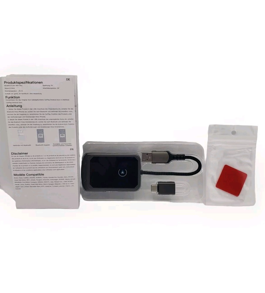 Wireless CarPlay / Android Auto Adapter Dongle for iPhone IOS 10+ & Android 11+