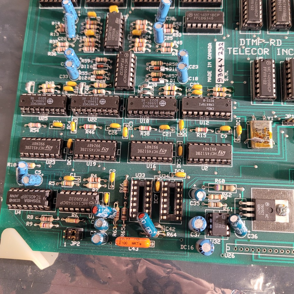 Telecor DTMF-RD Rev 1 Plug In Module Control Computer Board PCB