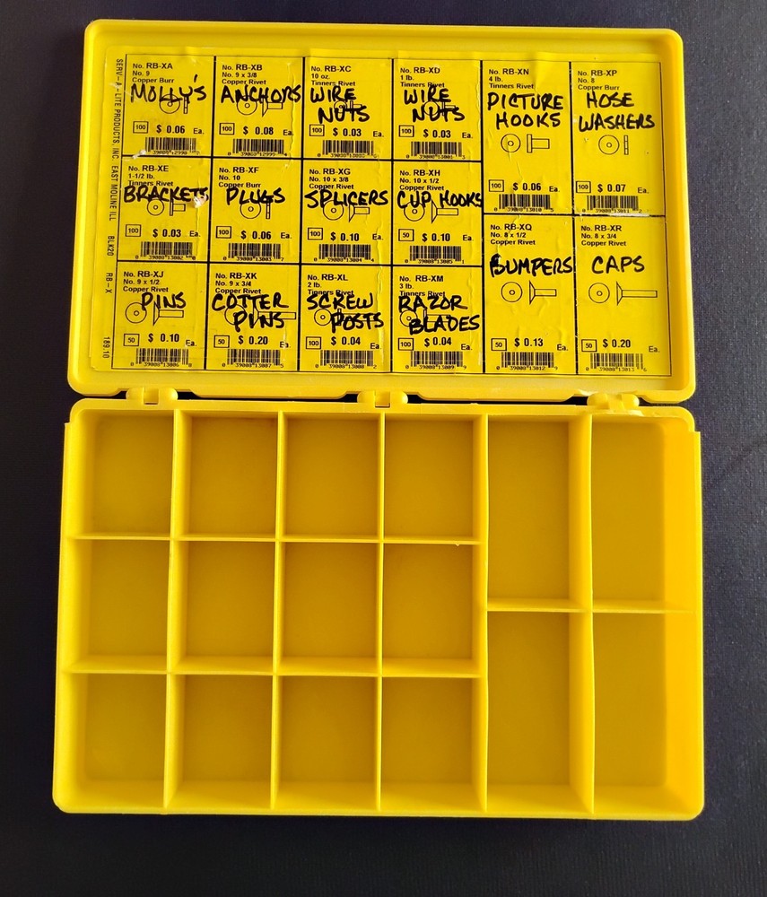 Vintage Serv-A-Lite Parts Container (READ DESCRIPTION)